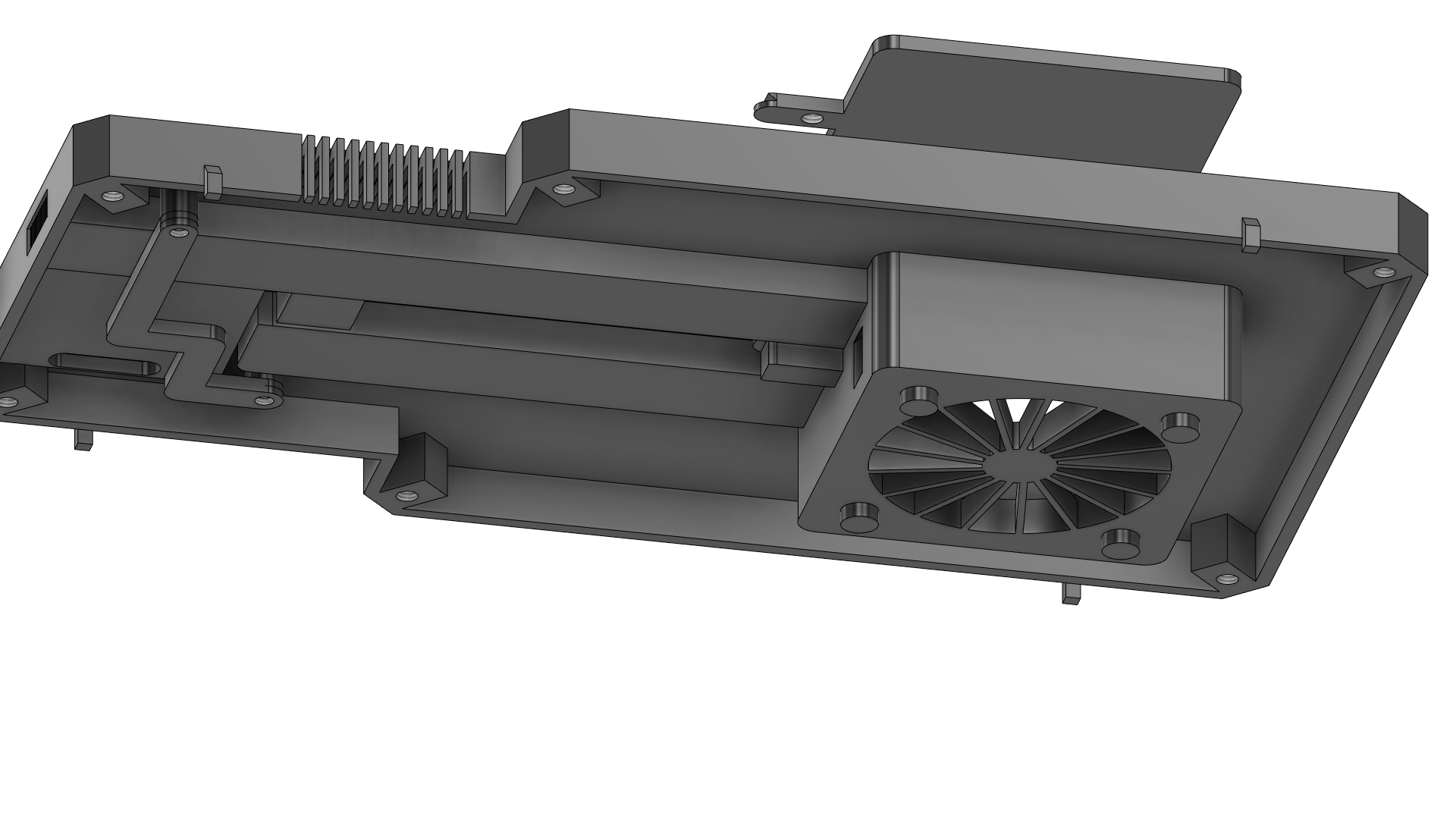 Styled placeholder concept of a 3D electronics enclosure